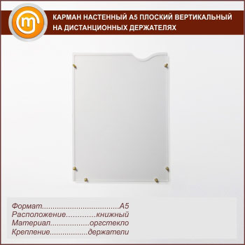 Карманы А5 плоские вертикальные